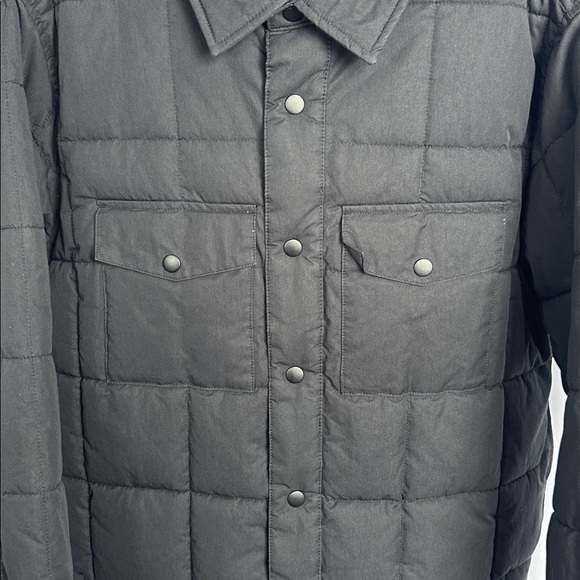 George Men’s Black Quilted Puffer Jacket Snap Button Size M - Picture 5 of 8